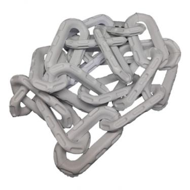 Imagem de Corrente Plástica Elo g 10m para Escoamento de Água de Chuva e Isolamento Branco Ferreira Mold