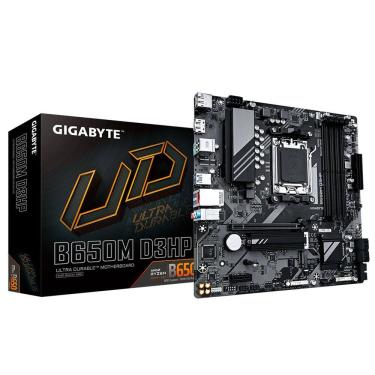 Imagem de Placa Mãe Gigabyte B650M D3HP, Socket AMD AM5, DDR5, Chipset B650, M.2 NVMe, USB 3.2, HDMI/Display Port -  Micro ATX