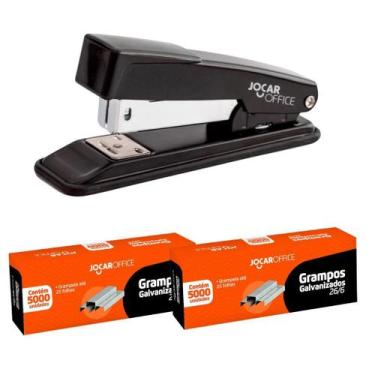 Imagem de Grampeador Metal + 2 Grampos Galvanizado 26/6 Jocar Office - Jocar Off
