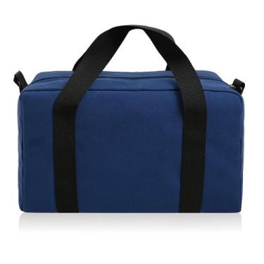Imagem de Bolsa para ferramentas Baizoy em lona, boca larga, 18 polegadas, azul 