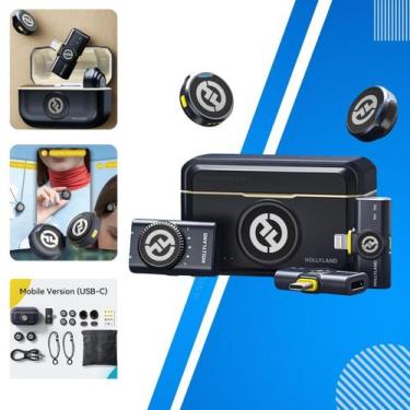 Imagem de Microfone Sem Fio Hollyland Lark M2 Duo Combo para Celular Câmera USBC