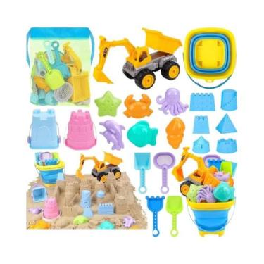 Imagem de Conjunto De Brinquedos De Praia Para Meninas 20 Peças: Balde De Areia 