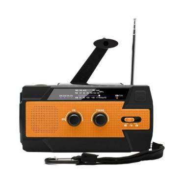 Imagem de Lanterna De Emergência Solar Recarregável Com Manivela, Rádio, Luz De 