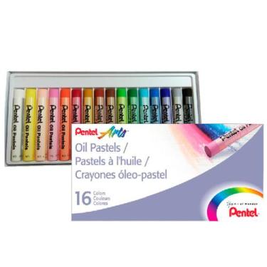Imagem de Giz Pastel  Phn16 - Oleoso 16 Cores - PENTEL