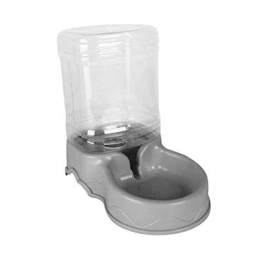 Imagem de Homyl Alimentador automático para animais de estimação, alimentador para cães e gatos de 3,5 litros, dispensador de comida para animais de estimação, bebedouro de gás – alimentador de água cinza