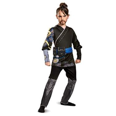 Imagem de Overwatch Hanzo Costume, Deluxe Video Game Inspired Character Outfit for Kids, Child Size Large (10-12) Black