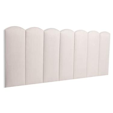 Imagem de Cabeceira Casal Modulada Nuvem Cama Box 140 Cm x 60 Cm Blu Interiores Cor:SUEDE Creme