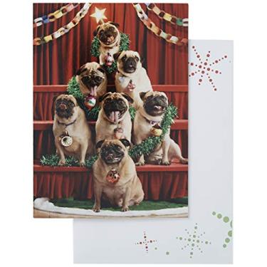 Imagem de Avanti 10 cartões de Natal, 7 Pugs-a-Posing