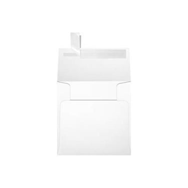 Imagem de LUXPaper Envelopes de convite quadrados | Descasque e pressione | 8,5 cm x 8,5 cm | Linho branco | Texto de 36 kg | 50 Qtd
