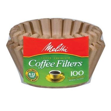 Imagem de Melitta Basket Filtros de café marrom natural cru 100 unidades