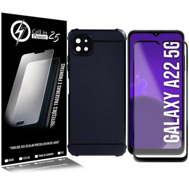 Imagem de Película Vidro 3D + Capa Emborrachada compativel Galaxy A22 5G A226 - Cell In Power25