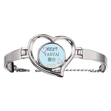 Imagem de N/A N/A Bracelete fashion Art Deco da China Port City Sign Heart Jewelry Wire Bangle, medium, metal
