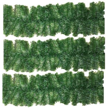 Imagem de Jogo Festão Aramado Verde Pet Plus 35cm x 2 metros 180 Galhos 3 Peças Total 6 metros - Magizi