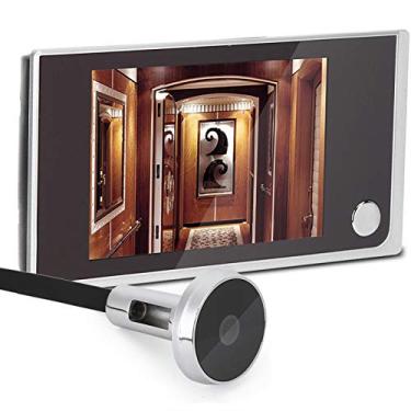 Imagem de Visor de visor da porta, câmera de segurança doméstica digital com tela colorida para apartamento residencial