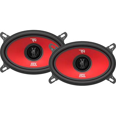 Imagem de MTX Terminator46 Alto-falantes de carro coaxiais de polipropileno bidirecional de 40 watts RMS 10 x 15 cm com cesta de aço durável e tweeter Mylar Dome