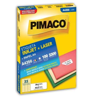 Imagem de Etiqueta Pimaco Inkjet + Laser - A4356 02181