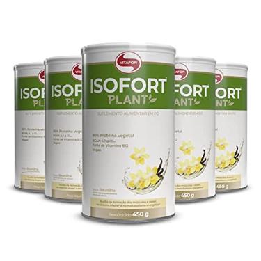 Imagem de Kit 5 Isofort Plant Vitafor 450g Baunilha