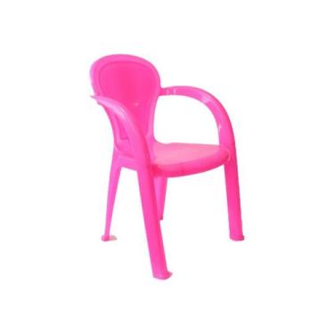 Imagem de Cadeira Infantil Usual Rosa Para Crianças Suporta Ate 25Kg - Usual Uti