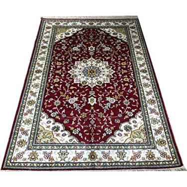 Imagem de Tapete de seda feito à mão de 3x5 pés adequado para tapete de atividades infantis