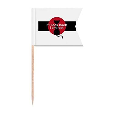 Imagem de Sinalizadores de palito de dente Never Look Back da Film Dialogue para marcação de palito, comida para bolo de festa, placa de queijos