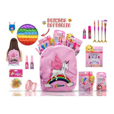 Imagem de Kit Infantil Com Maquiagem Mochila + Pop It + Esmalte Bz142 Kit Infantil Com Maquiagem Mochila + Pop It + Esmalte Bz142