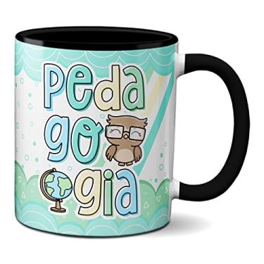 Imagem de Caneca Pedagogo Profissão Pedagogia Profissional Escola (Preta)