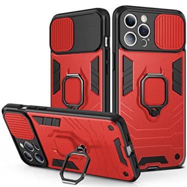 Imagem de Para iPhone 13 Slide Armor Capa de telefone à prova de choque para iPhone 12 11 13Pro Max XR XS Max X 14Pro max Tampa traseira do suporte de anel magnético, T3, para iPhone 14pro