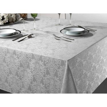 Imagem de Toalha De Mesa Redonda 180cm - Kacyumara Jacquard Clean Paris