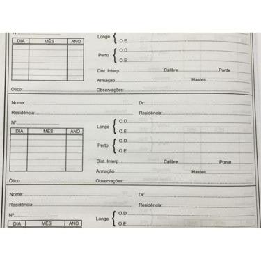 Imagem de Livro Ótica Registro Receita Ótica 200 Folhas