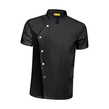 Imagem de Chef Masculino Feminino Manga Macacão para Serviço de Alimentação para Garçom de Bufê,...
