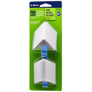 Imagem de Atlas - PAD Flocado com Cabo para Pintura de Recortes em Cantos de Parede, Cor Azul