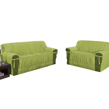 Imagem de Capa de Sofa Delicata Mellindre Pistache 3 e 2 Lugares