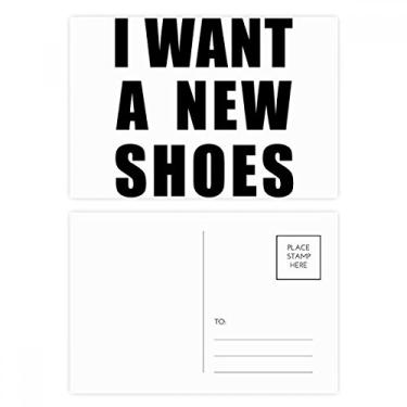 Imagem de Cartão postal I Want A New Shoes Cartão de felicitações para envio de aniversário