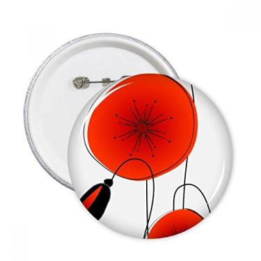 Imagem de Pintura abstrata de flores, papoula de milho, broches, decoração de roupas, 5 peças, presente