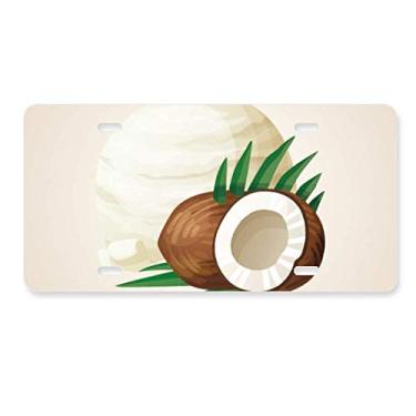 Imagem de DIYthinker Placa de licença de sorvete de coco para decoração de picolés de aço inoxidável