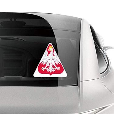 Imagem de DIYthinker Adesivo com emblema nacional da Polônia Europa para carro, motocicleta, bicicleta, bagagem