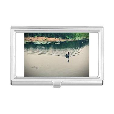 Imagem de Wild Ducks Lake Fotografia porta-cartões de visita Carteira de bolso