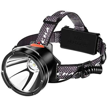 Imagem de Lanterna de cabeça de LED recarregável por USB com lanterna de farol super brilhante à prova d'água para leitura, trabalho, acampamento, caminhada, atualização