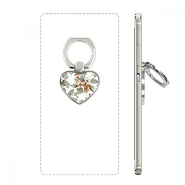 Imagem de Elegante anel de telefone decorativo com flores de ratã suporte universal