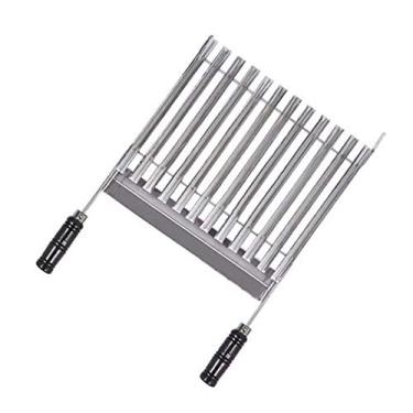 Imagem de Grelha de Inox Argentina, Espaço para grelhar de 35x45cm Cabo de Madeira