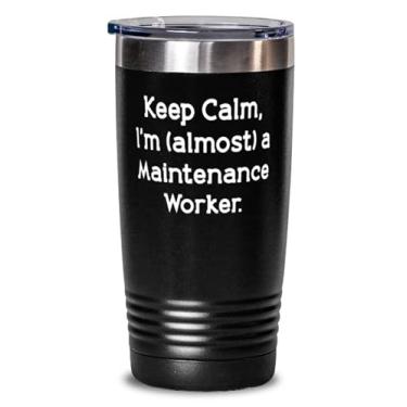 Imagem de Cool Maintenance worker, Keep Calm, I'm (quase) a Maintenance Worker, Divertido copo de 590 ml para colegas de trabalho