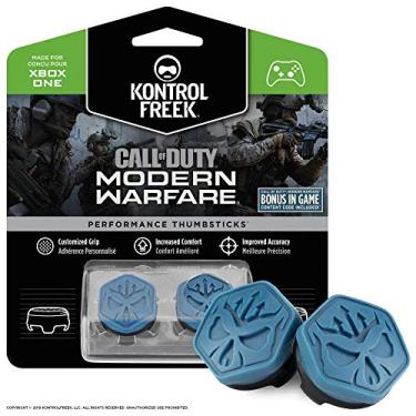 Imagem de KontrolFreek Call of Duty Modern Warfare Performance Thumbsticks for Xbox One and Xbox Series X | 2 Mid-Rise, Convex | Blue/Black [video game]