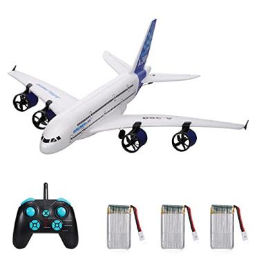 Imagem de Galori Aeronave voadora A380 2.4G RC Airplane Flying Aircraft Glider com LED holofote 3CH para iniciantes EPP Foam Asa Fixa Avião Espuma Avião Controle Remoto Aeromodelismo Brinquedos Crianças Present