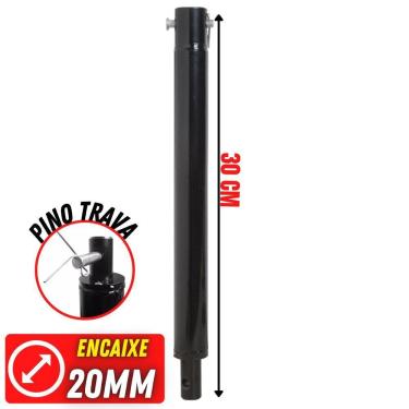 Imagem de Extensão em Ferro 30cm Com Pino Trava e Diâmetro de Encaixe 20mm Para Perfurador de Sol...
