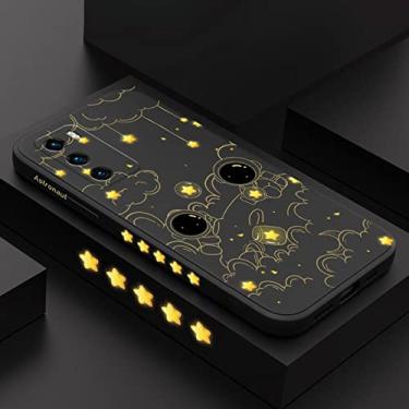 Imagem de Nebula Astronaut Phone Case Para Huawei P40 P50 P30 P20 Pro Lite Nova 5t Y7A Mate 40 30 20 Pro Lite Capa de Silicone Líquido, Preto, Y7A