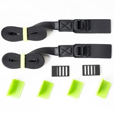 Imagem de LAPUTA Roof Rack Straps - 2 Pc Cam Straps for Kayak, Canoe, Surfboard, Snowboard, Lashing Straps with Buckles Adjustable Cam Buckle Tie Down 1” x 10 Ft, 2 Safety Clips, 4 Box Protectors & Carry Bag