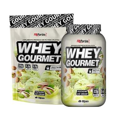 Imagem de Kit Pote + Refil Whey Protein Gourmet - FN Forbis Nutrition (Pistache Ice Cream)