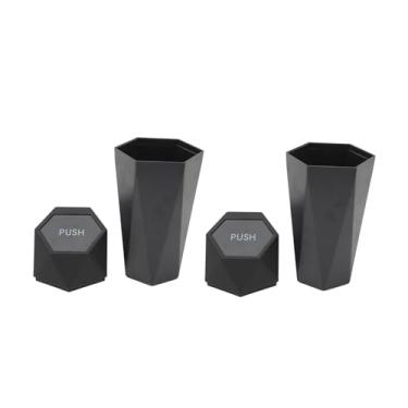 Imagem de Lixeira de Carro, Lata de Lixo de Carro, Ecológica, 2 Peças Decorativas para Caminhões (preto)