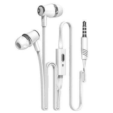 Imagem de Fones de ouvido fones de ouvido branco super bass fone de ouvido com fio fone de ouvido fone de ouvido estéreo fone de ouvido para android
