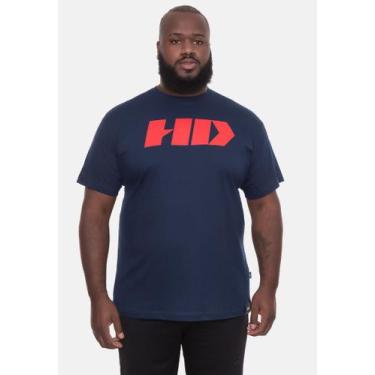 Imagem de Camiseta Hd Plus Size Connect Azul Marinho